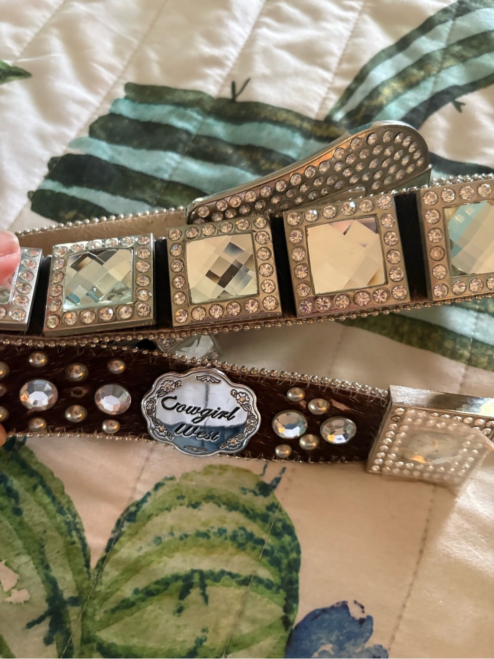 Cowgirl west crystal belt